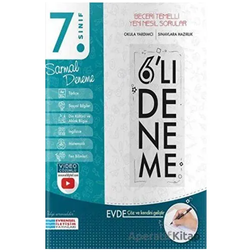 7. Sınıf 6 lı Sarmal Deneme - Kolektif - Evrensel İletişim Yayınları