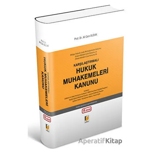 Hukuk Muhakemeleri Kanunu - Ali Cem Budak - Adalet Yayınevi