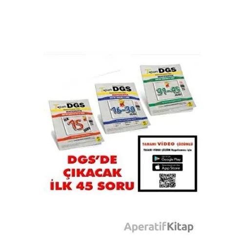 Dgs Matematik İlk 45 Soru Garanti Seti - Cem Öztürk - Tasarı Yayıncılık