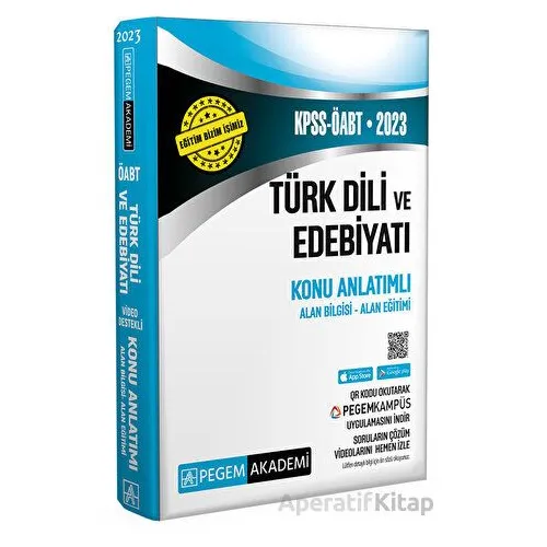 2023 KPSS ÖABT Türk Dili ve Edebiyat Konu Anlatımlı - Kolektif - Pegem Akademi Yayıncılık