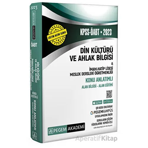 2023 KPSS ÖABT Din Kültürü ve Ahlak Bilgisi - İmam Hatip Lisesi Meslek Lisesi Konu Anlatımlı