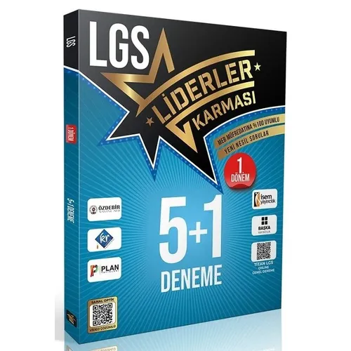 Liderler Karması 8. Sınıf LGS Tüm Dersler 1. Dönem 5+1 Deneme Video Çözümlü