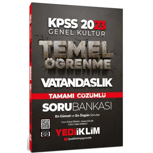 Yediiklim 2023 KPSS Genel Kültür Temel Öğrenme Vatandaşlık Tamamı Çözümlü Soru Bankası