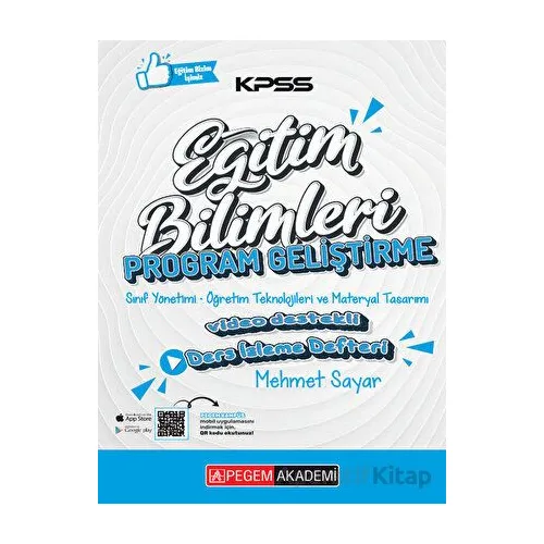 KPSS Eğitim Bilimleri Program Geliştirme Ders İzleme Defteri - Kolektif - Pegem Akademi Yayıncılık