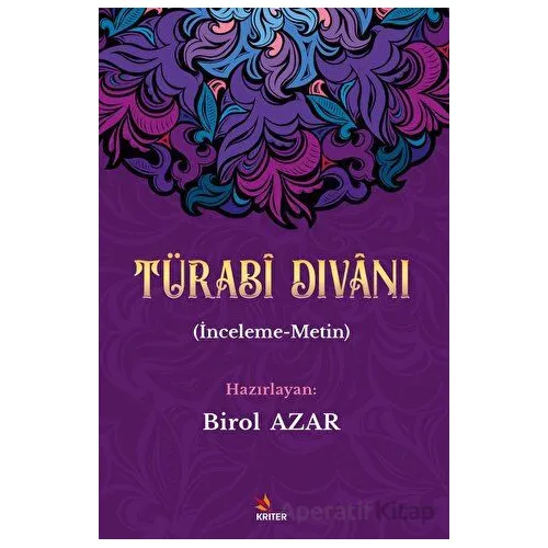 Türabi Divanı - Birol Azar - Kriter Yayınları