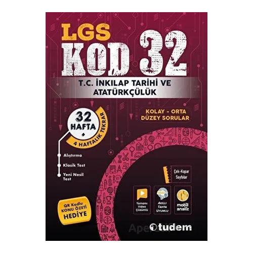 Lgs Kod 32 İnkılap Tarihi Ve Atatürkçülük Tudem Yayınları - Kolektif - Tudem Yayınları