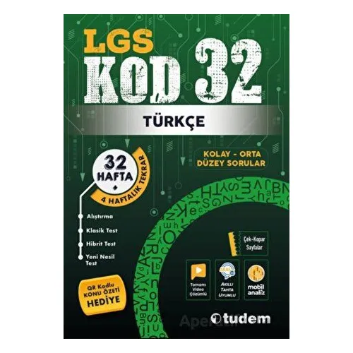 Lgs Kod 32 Türkçe Tudem Yayınları - Kolektif - Tudem Yayınları