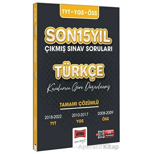 Yargı 2023 TYT-YGS-ÖSS Son 15 Yıl Çıkmış Sınav Soruları