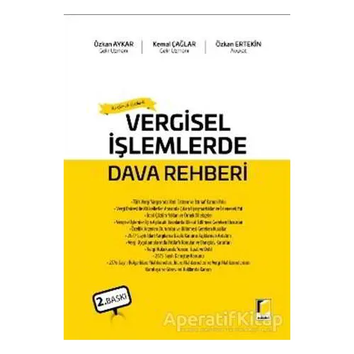 Vergisel İşlemlerde Dava Rehberi - Kemal Çağlar - Adalet Yayınevi