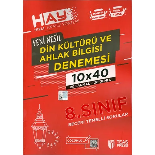 Teas 8.Sınıf Din Kültürü ve Ahlak Bilgisi Denemesi