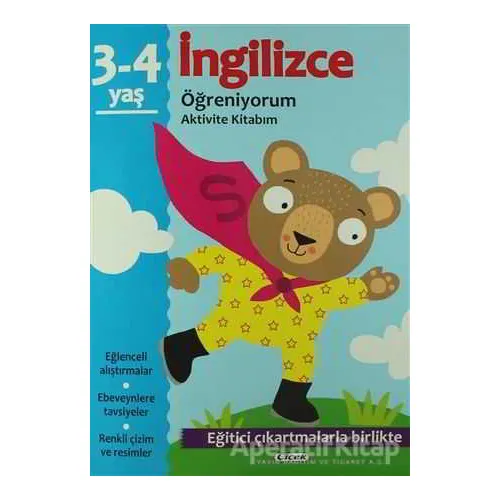 İngilizce Öğreniyorum 3-4 Yaş Aktivite Kitabım - Kolektif - Çiçek Yayıncılık
