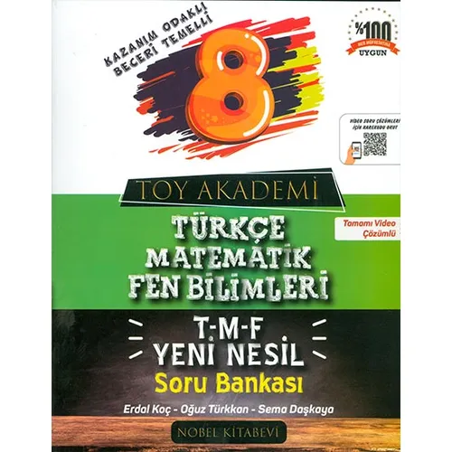 8.Snıf T-M-F Yeni Nesil Soru Bankası Toy Akademi