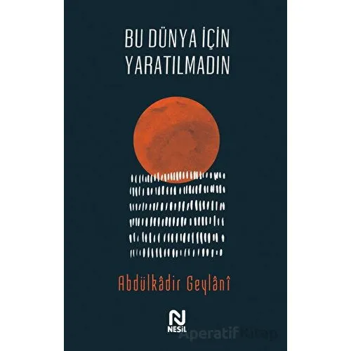 Bu Dünya İçin Yaratılmadın - Abdulkadir Geylani - Nesil Yayınları