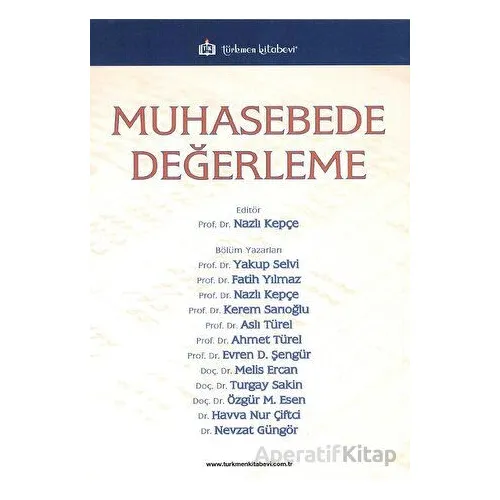 Muhasebede Değerleme - Kolektif - Türkmen Kitabevi