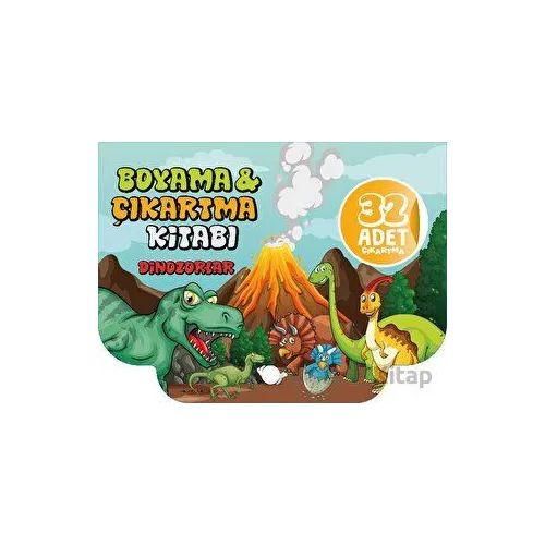 Dinozorlar - Boyama Ve Çıkartma Kitabı - Sunguralp Şolpan - Çikolata Yayınevi