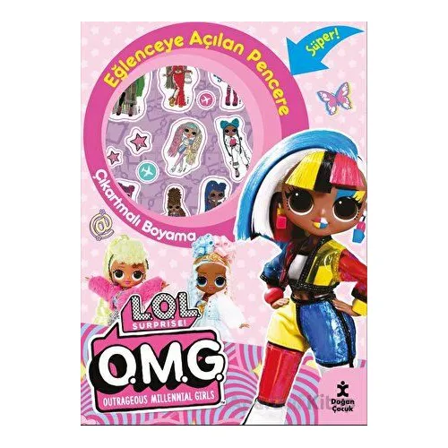 LOL Surprise Eğlenceye Açılan Pencere Çıkartmalı Boyama Kitabı - Kolektif - Doğan Çocuk
