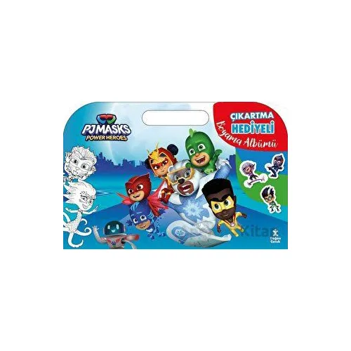 Pjmask Çıkartma Hediyeli Boyama Albümü - Kolektif - Doğan Çocuk
