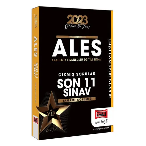 Yargı 2023 ALES Tamamı Çözümlü Son 11 Sınav Çıkmış Sorular