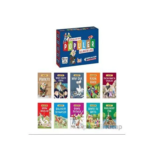 Çocuklar için Popüler Klasikler (10 Kitap + Soru Kitapçığı) - Kolektif - Bıcırık Yayınları