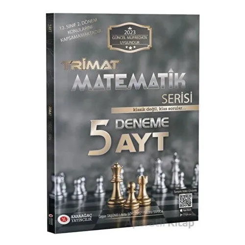 Karaağaç Yayınları 2023 AYT Matematik Trimat Serisi 5 Deneme - Kolektif - Karaağaç Yayıncılık