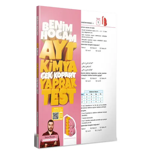 Benim Hocam 2023 AYT Kimya Çek Kopar Yaprak Test