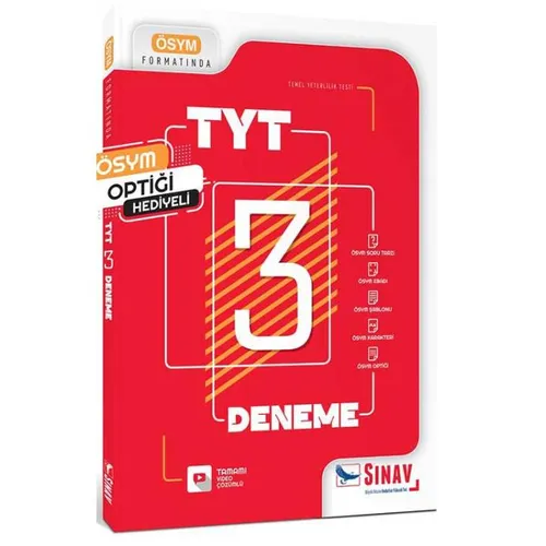 Sınav TYT Tamamı Video Çözümlü 3 Deneme