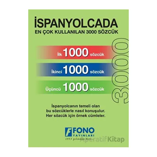 İspanyolcada En Çok Kullanılan 3000 Sözcük - Kolektif - Fono Yayınları