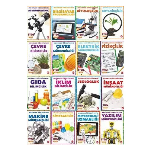 Meslekleri Öğreniyorum Seti - 16 Kitap - Kolektif - Beyaz Balina Yayınları