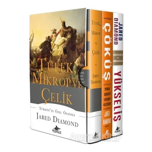 Tüfek Mikrop ve Çelik Üçlemesi (3 Kitap Kutulu, Ciltli) - Jared Diamond - Pegasus Yayınları
