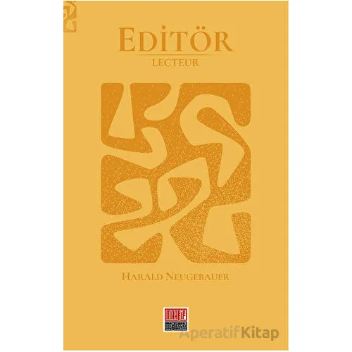 Editör - Lecteur - Harald Neugebauer - Maarif Mektepleri