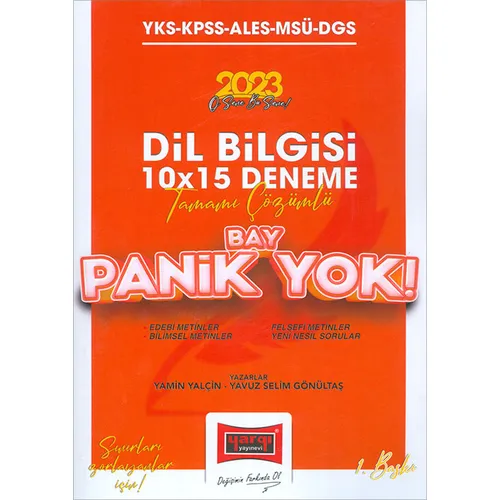 Yargı 2023 KPSS-YKS-ALES-MSÜ-DGS Panik Yok Dil Bilgisi