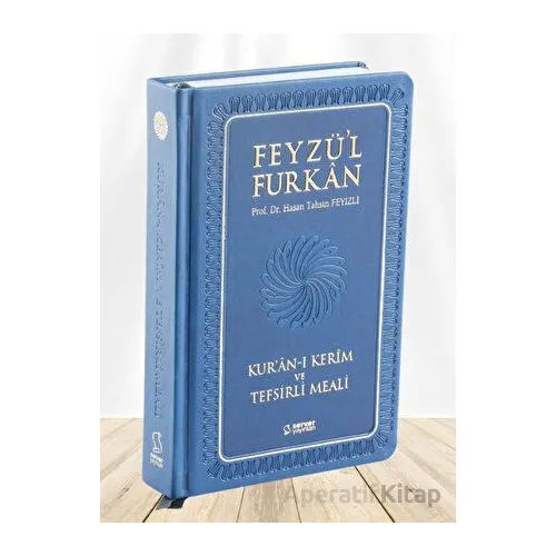 Feyzül Furkan Kurân-ı Kerîm ve Tefsirli Meali (Büyük Boy - Mushaf ve Meal - Ciltli) LACİVERT
