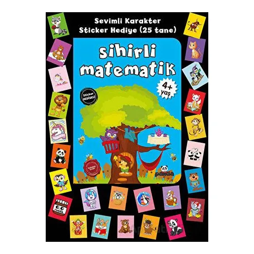 Stickerlı 4+ Yaş Sihirli Matematik - Pedagog Afife Çoruk - Beyaz Panda Yayınları
