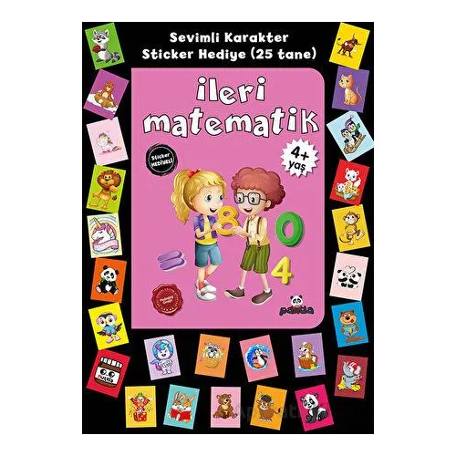 Stickerlı 4+ Yaş İleri Matematik - Pedagog Afife Çoruk - Beyaz Panda Yayınları