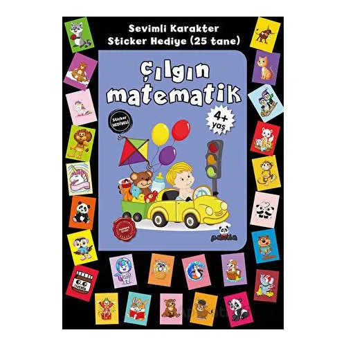 Stickerlı 4+ Yaş Çılgın Matematik - Pedagog Afife Çoruk - Beyaz Panda Yayınları