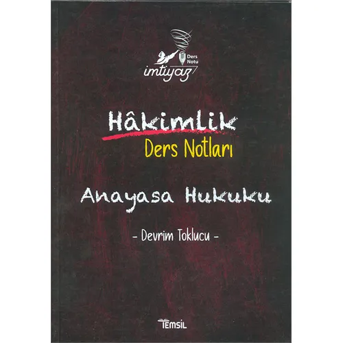 İmtiyaz Anayasa Hukuku Hakimlik Ders Notları - Devrim Toklucu - Temsil Kitap