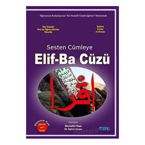Sesten Cümleye Elif-Ba Cüzü - Necmettin Kuzu - Mat Kitap