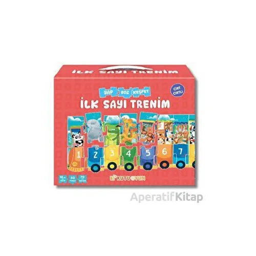 İlk Sayı Trenim - Cırt Cırtlı Yapboz ve Kitap Seti - Halil İbrahim Öztürk - Bi Kutu Oyun