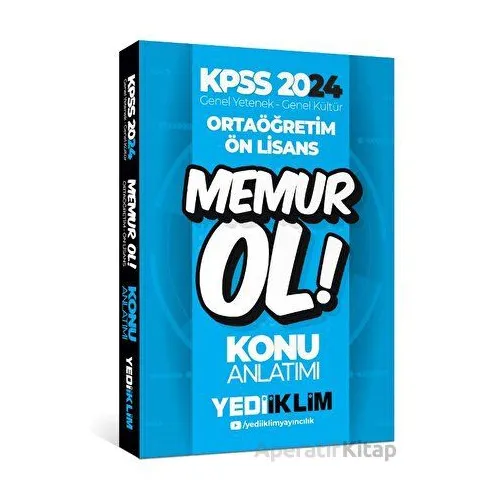 Yediiklim 2024 KPSS Ortaöğretim-Önlisans Memur Ol Konu Anlatımı (5 Ders Tek Kitap)