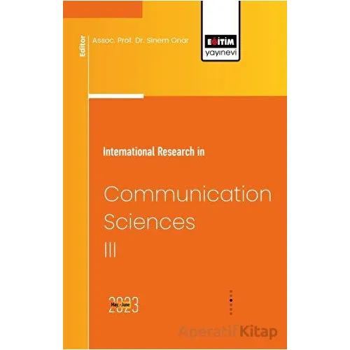 International Research in Communication Sciences III