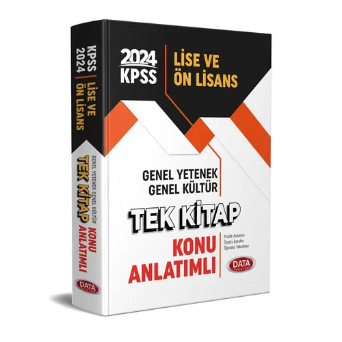 2024 KPSS Lise ve Ön Lisans Tek Kitap Konu Anlatımlı Data Yayınları
