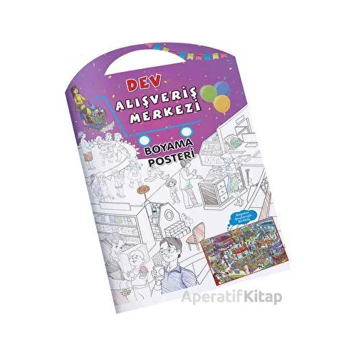 Alışveriş Merkezi Dev Boyama Posteri - Kolektif - 0-6 Yaş Yayınları