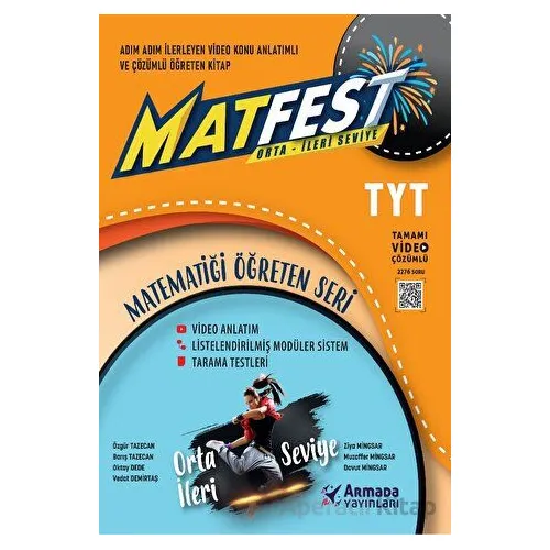 TYT Matfest Matematik Orta İleri Seviye - Özgür Tazecan - Armada Yayınları