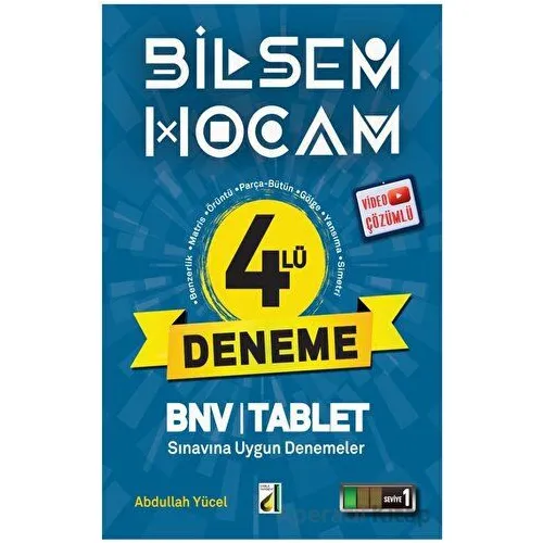 Bilsem Hocam Deneme Sınavları - 1. Seviye - Abdullah Yücel - Damla Yayınevi
