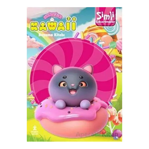 Kawaii Simli Çıkartmalı Boyama Kitabı - Kolektif - Doğan Çocuk