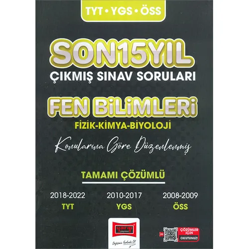 Yargı 2023 TYT-YGS-ÖSS Son 15 Yıl Fen Bilimleri Çıkmış Sınav Soruları