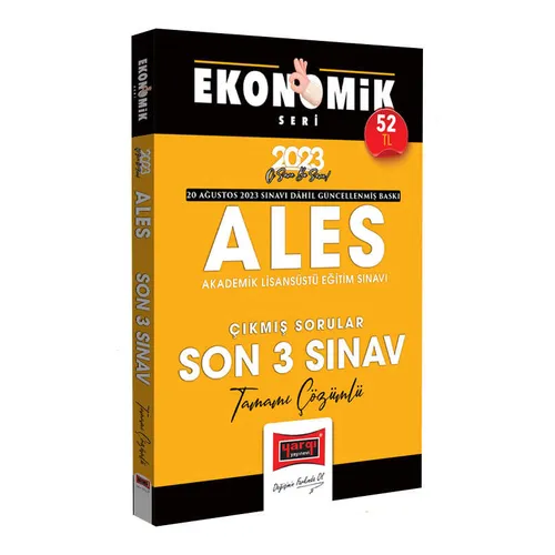 Yargı Yayınları 2023 ALES Ekonomik Seri Çıkmış Son 3 Sınav Soruları Tamamı Çözümlü