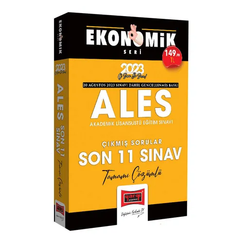 Yargı Yayınları 2023 ALES Ekonomik Seri Çıkmış Son 11 Sınav Soruları Tamamı Çözümlü