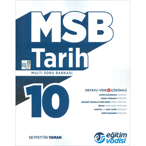 10.Sınıf Tarih MSB Multi Soru Bankası Eğitim Vadisi