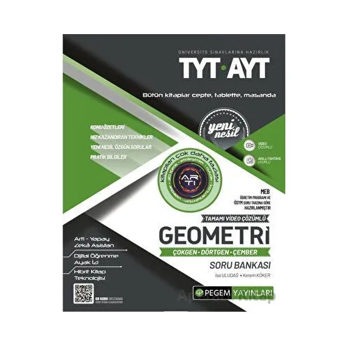 TYT-AYT Geometri Çokgen-Dörtgen-Çember Soru Bankası - Kolektif - Pegem Akademi Yayıncılık